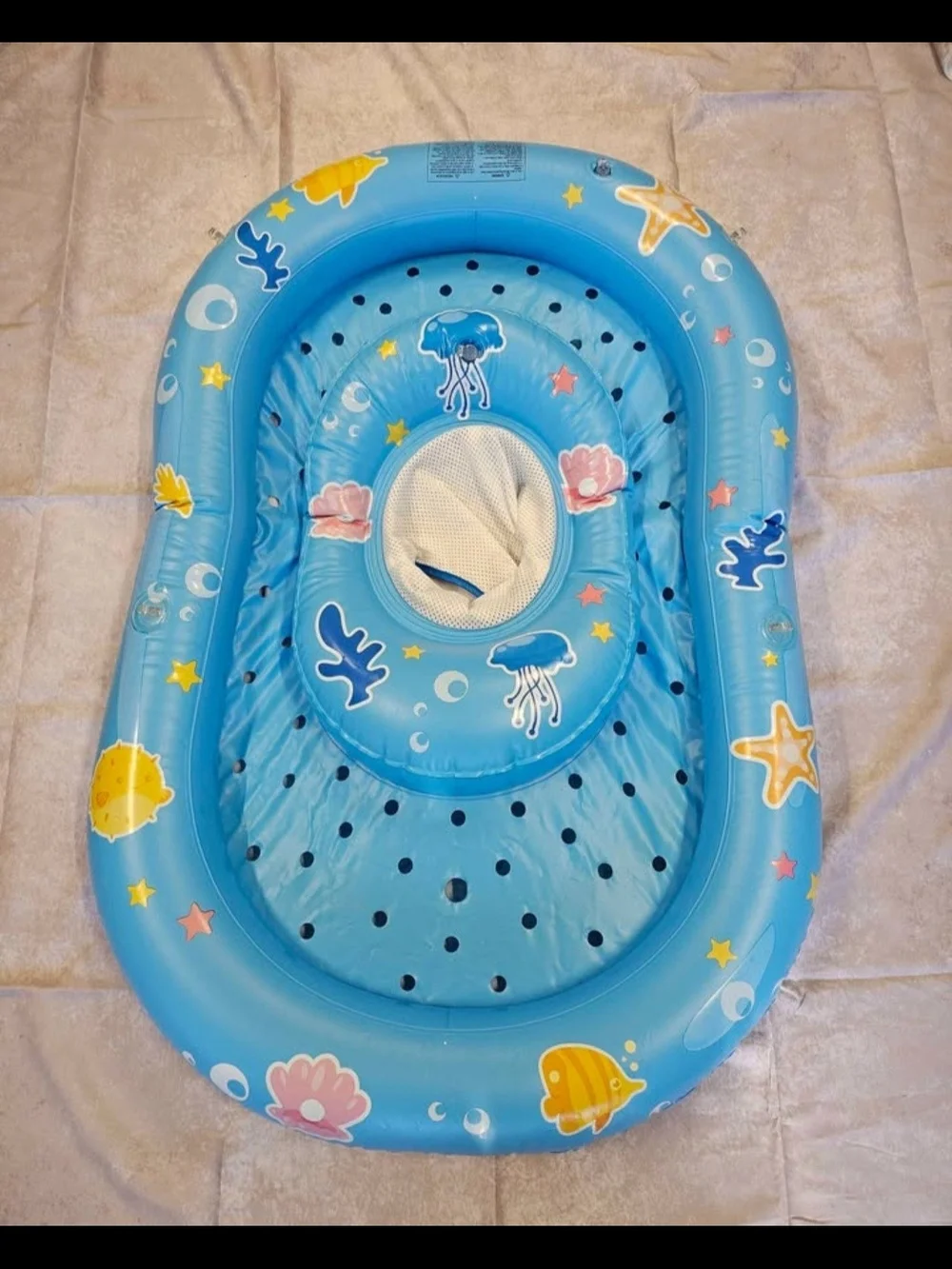 Inflatable Baby Float with Ocean Print